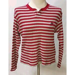 Girl's Tommy Hilfiger Top Red White Striped Long Sleeve Size Medium
